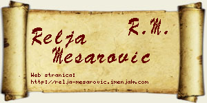 Relja Mesarović vizit kartica